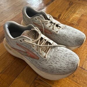 Brooks Men Sz 9.5 Glycerin 21 Snow Dawn Straw Road Running Shoes 110419-1D-149